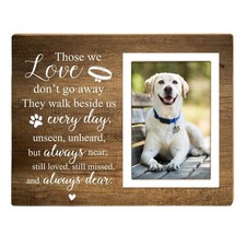 Pet Memorial Picture Frame - Sympathy Gift for Dog Loss, 4x6 Photo Remembrance