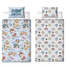 Paw Patrol Single Duvet Cover Set Blue White Multi 2 in 1 Designs Kids UK Size