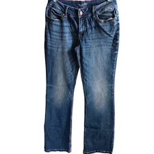 Wrangler Womens Boot Cut Denim Jeans Size 11X34 Medium Wash Stretch