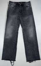 We The Free High Rise Raw Hem Jeans Button Fly Women  s 25