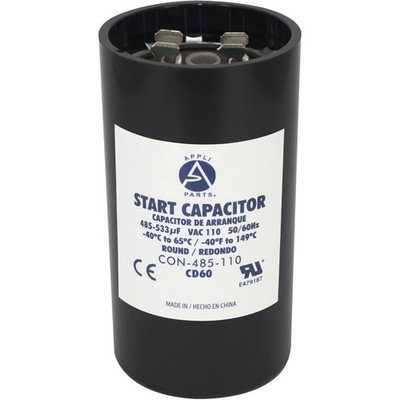 Motor Start Capacitor 485-533 Mfd uF 110-125 VAC Universal Fit CON-485-110