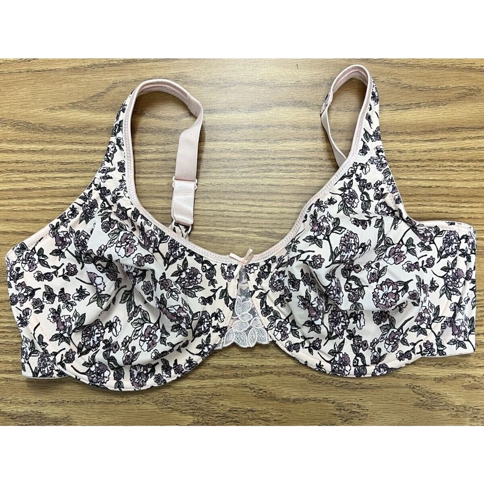 Sutiã Avenue Body rosa estampa floral 40DD costas mais suave com aro 40 DD forrado - Imagem 2 de 4