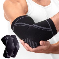 Elbow Brace 2 Pack Compression Sleeve for Workout, Fitness, and Weightlifting