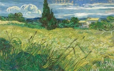 Hand-painted Oil Painting Vincent van Gogh Green Field 1889 