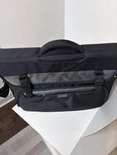 Targus Shoulder Messenger Bag for 15" Laptop, Black Gray Nylon, Padded