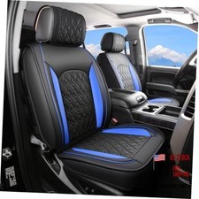 Chevy Silverado Seat Covers,Leather Seat Covers for GMC Front Pair Black Blue