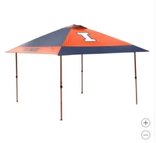 Illinois Fighting Illini Canopy Tent Navy Blue Orange Pagoda NCAA Tailgating