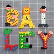 Vtg Sevi Child Kids Alphabet Wooden Letter Name Bailey Personalized Door or Wall