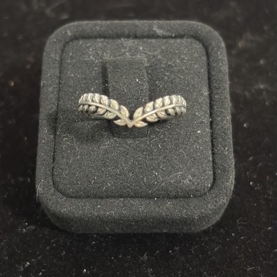 Original Pandora Sterlingsilber Weizenkörner Wishbone Ring - Größe 6,5 #197681