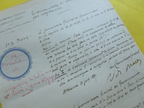 SAVORGNAN de BRAZZA (1852-1905) explorer CONGO brazzaville Gabon. AUTOGRAPH