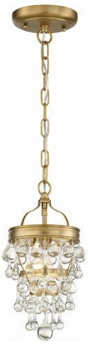Crystorama Calypso 7.5" Wide Vibrant Gold and Crystal Mini Chandelier - Picture 2 of 6