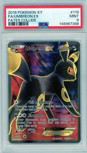 2016 Pokemon XY Fates Collide Umbreon EX Full Art #119 PSA 9 Mint
