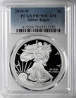 2010-W  $1  PROOF AMERICAN SILVER EAGLE (ASE/SAE) PCGS PR70 DCAM  #61215230