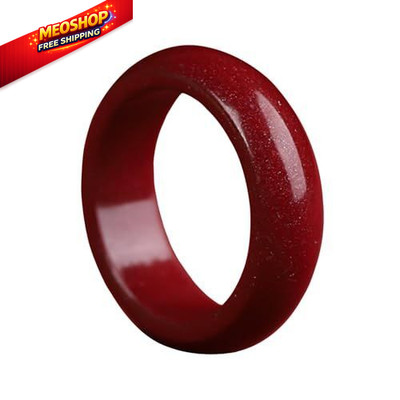 HETICA Feng Shui Cinnabar Ring, Attracting Wealth US 7, Glossy Style 