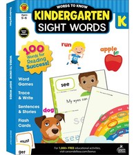 Words to Know Sight Words Workbook for Kindergarten  Word Search, Games, Pu...
