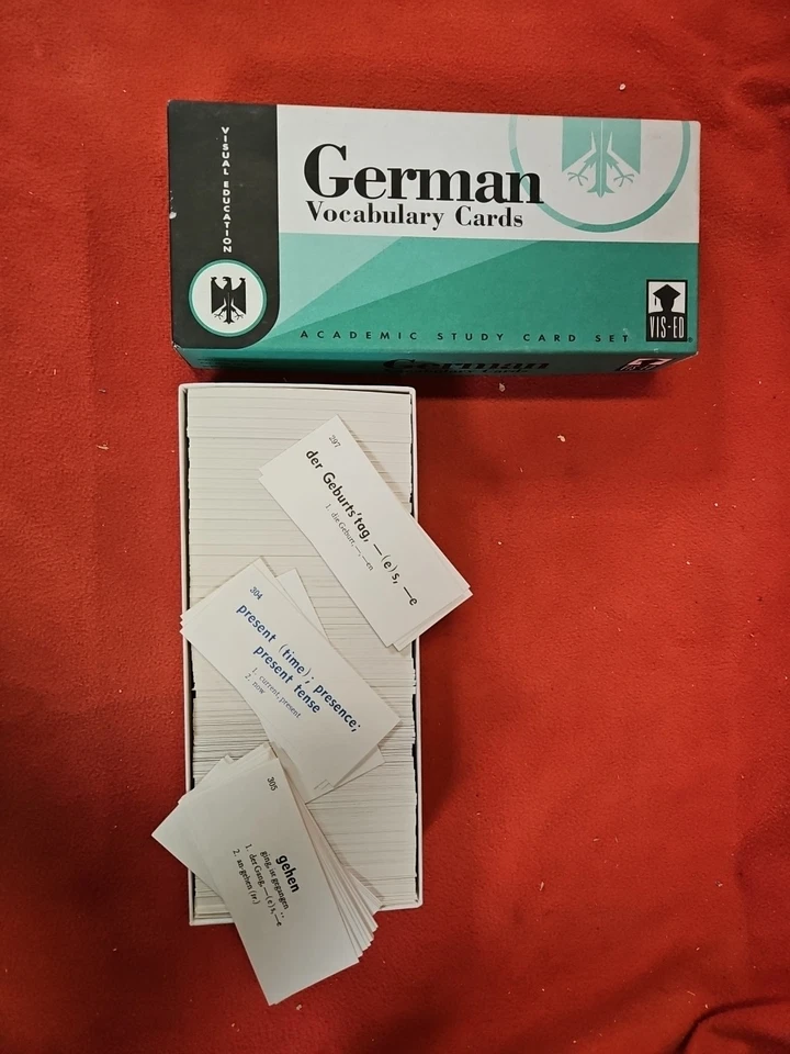 German Vocabulary Cards Vis Ed. Academic Study Card Set  - Image 3 of 3