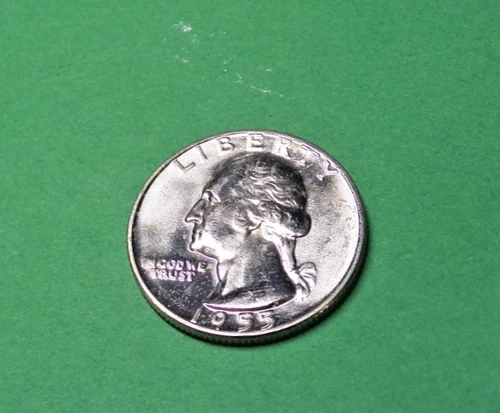1955-d washington quarter BU