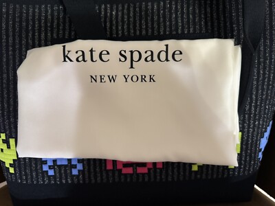 Kate Spade K1642 space invaders black mult(001) BLC トート Kate Spade KI642 X Space Invaders Fly Knit Jacquard Shopper