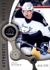 2005-06 SP Game Used #163 Paul Ranger RC SERIAL #400/999 TAMPA BAY LIGHTNING