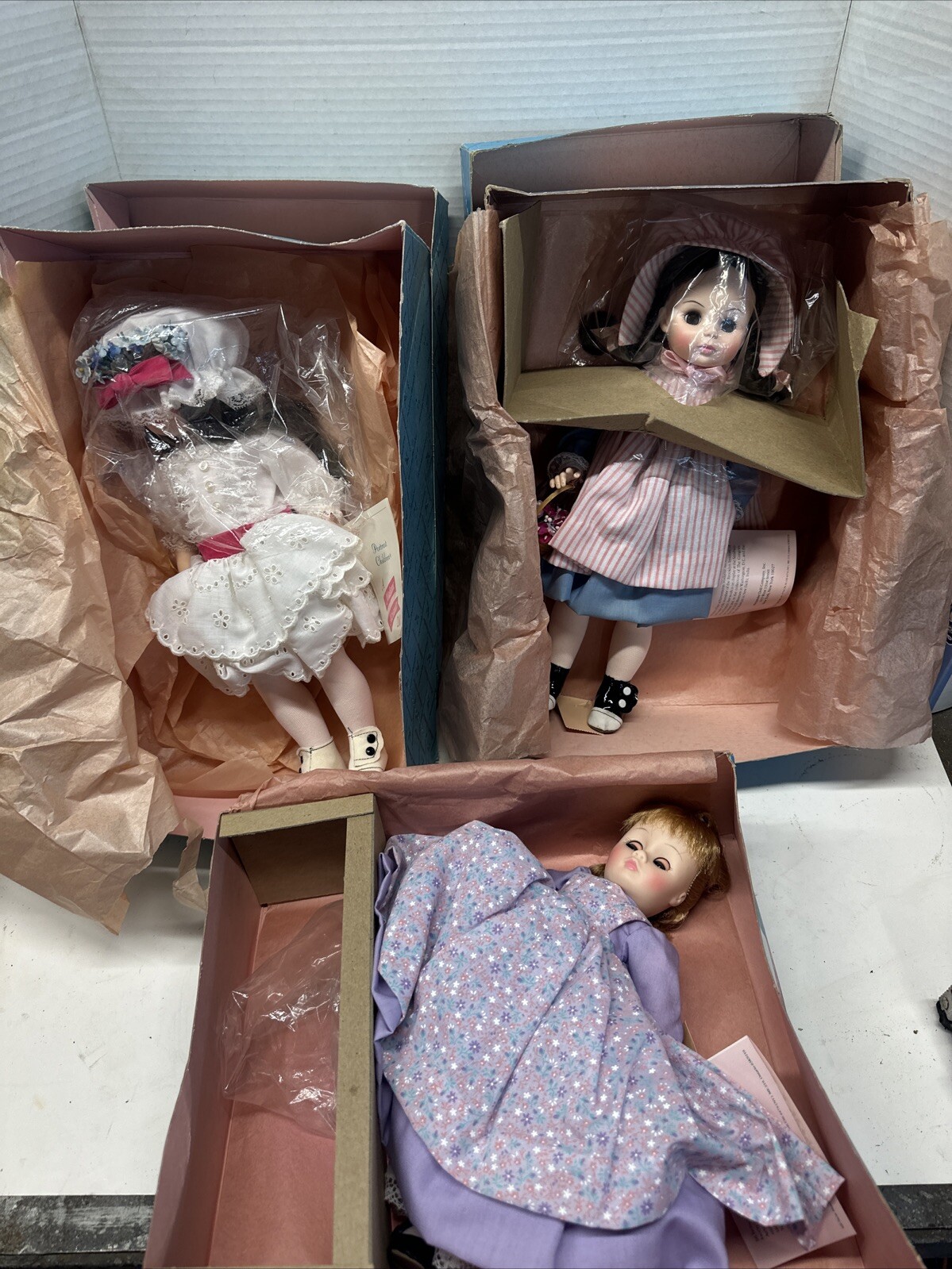 Madame Alexander Bundle Lot Of 3 International Little Women  14” 12” Dolls Box