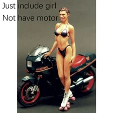 1/12 Scale MOTOR GIRL Stand (NO BIKE) Historical toy Resin Model Unpainted 