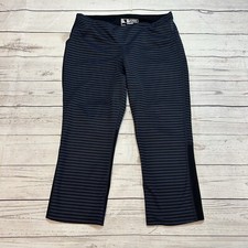 New Balance NB Dry Capri Workout Gym Pants Black And Blue Women's Size Medium