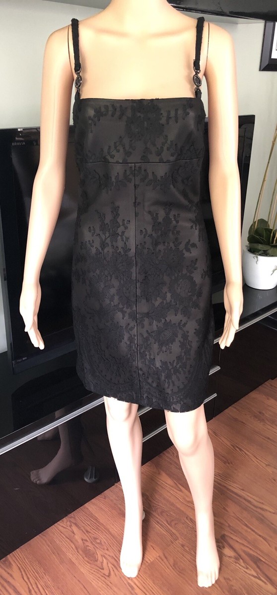 超レア Gianni Versace レザードレス ミンク付き F/W 1997 F/W 1997 Gianni Versace Padded Neckline Black Leather Bodycon Tube