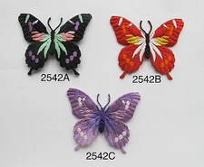 #2542 Black,Purple,Red Butterfly Embroidery Iron On Applique Patch