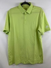 ADIDAS GOLF Men's ULTIMATE 365 Heather Short Sleeve Polo Shirt Lime 1 Sz M NWT