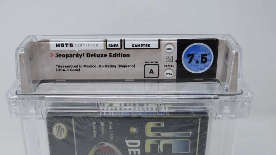Jeopardy! Deluxe Edition Super Nintendo SNES Sealed Video Game Wata Graded 7.5 A - Image 4 of 4