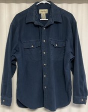 Eddie Bauer Long Sleeve Button Up Shirt Men  s Large Blue