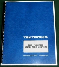 Tektronix 760A 760D 760N Manual: w/11"X17" Foldouts & Protective Covers