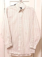Jos. A Bank Executive Collection Dress Shirt Cotton Size Medium Check Nearly New