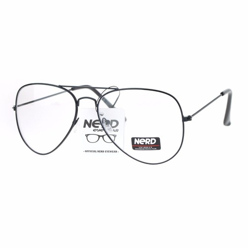 Metal Clásico Aviador Gafas Lentes Transparentes Unisex Moda Gafas UV 400 - Imagen 10 de 20