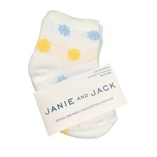 Janie and Jack Boys Girls Socks Nautical Ship Wheel Blue Yellow White 0-3M