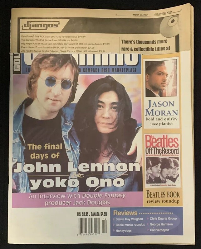 Goldmine Magazine March 23 2001 Final Days John Lennon Yoko Ono Beatles DAMAGED