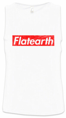 Flat Earth I Herren Tank Top Astronaut Society Symbol Sign Logo Fun Space Cosmos