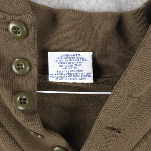 DSCP Garrison Collection Acryl Pullover OD Braun Henley Army Herren Medium 38-40 - Bild 6 von 10