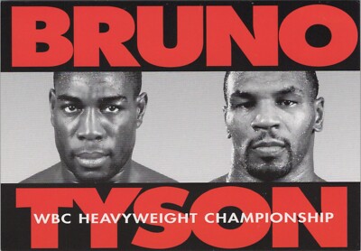 Bruno Tyson WBC Heavyweight Championship Pay Per View 1996 Promo postcard RC
