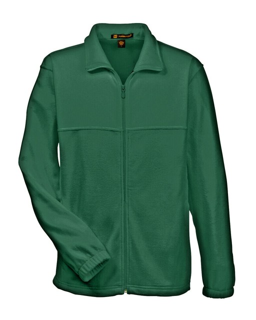 Men's Hunter Green Full zip Fleece Jacket eBay