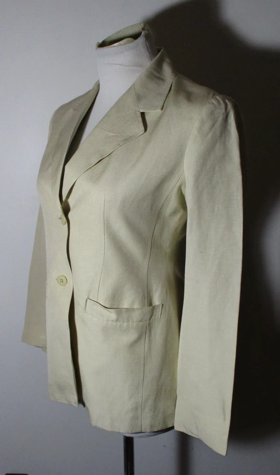 Chaqueta CLASSIQUES ENTIER Tostada Seda y Lino Talla XXS Foto 3 de 4