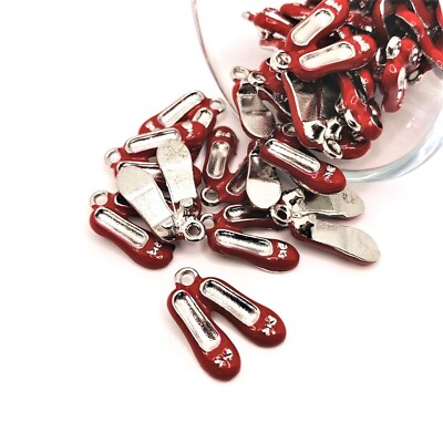 4, 20 or 50 pcs Ruby Red Slipper Charm Dorothy Wizard Oz Shoe-US Seller- EN241