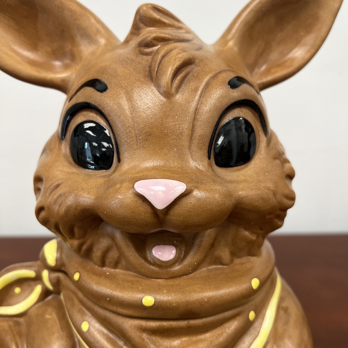 Twin Wonton Sheriff Bunny Cookie Jar 1960s MCM Ceramic 13” High