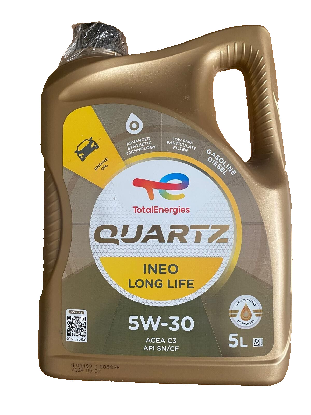 Huile moteur TOTAL ENERGIES 213819 Quartz Ineo LL 5W30 5L pour moteurs essence et diesel