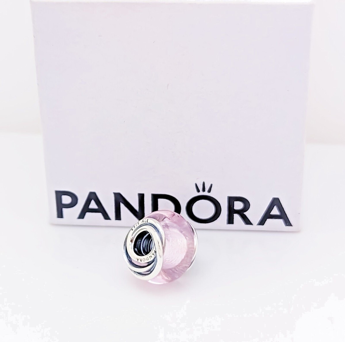 New 100% Authentic PANDORA 925 ale Encircled Pink Murano