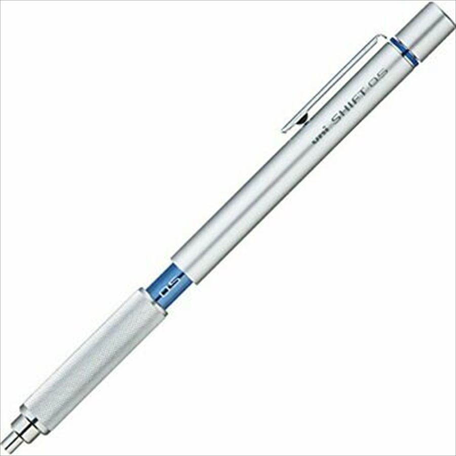 Uni Shift Pipe Lock Drafting 0.5mm Pencil Silver Body With Blue Accent M51010.26