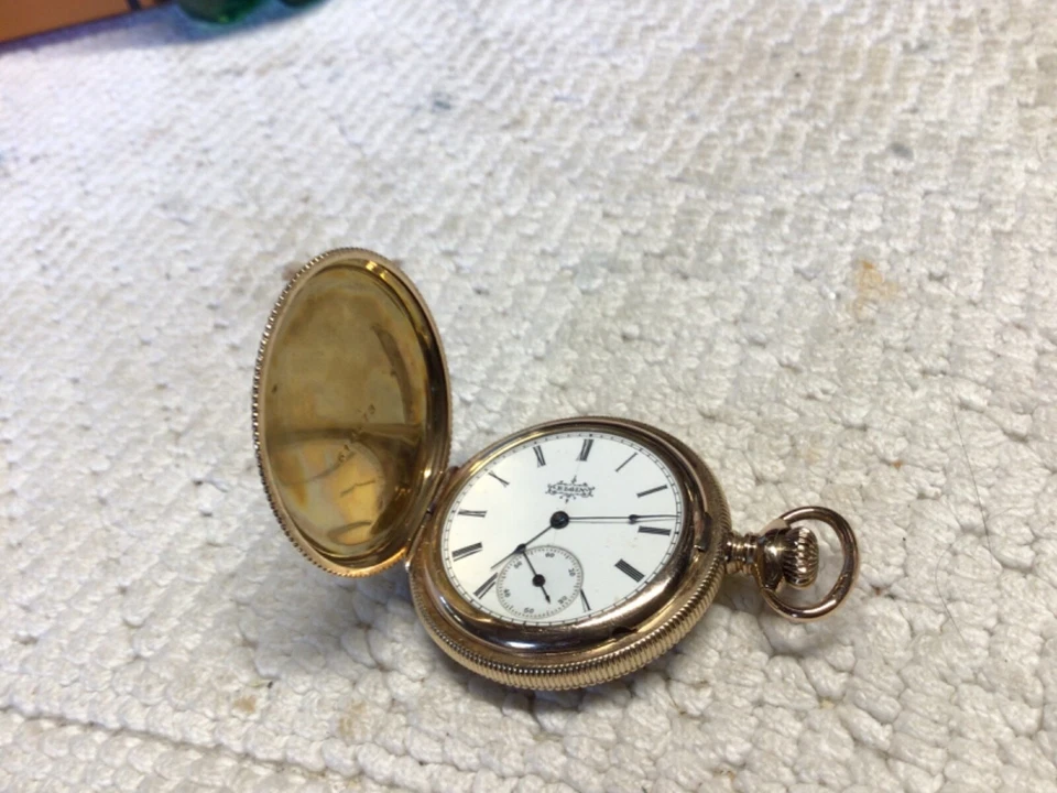 1903 Elgin Model 2 Grade 206 Pocket Watch 6s 7j GF 20 Yr Ornate Hunter Case Runs - Image 2 of 4