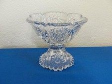 EAPG Children's Toy Glass Punch Bowl Clear Glass Flared Rim Unidentified Pattern