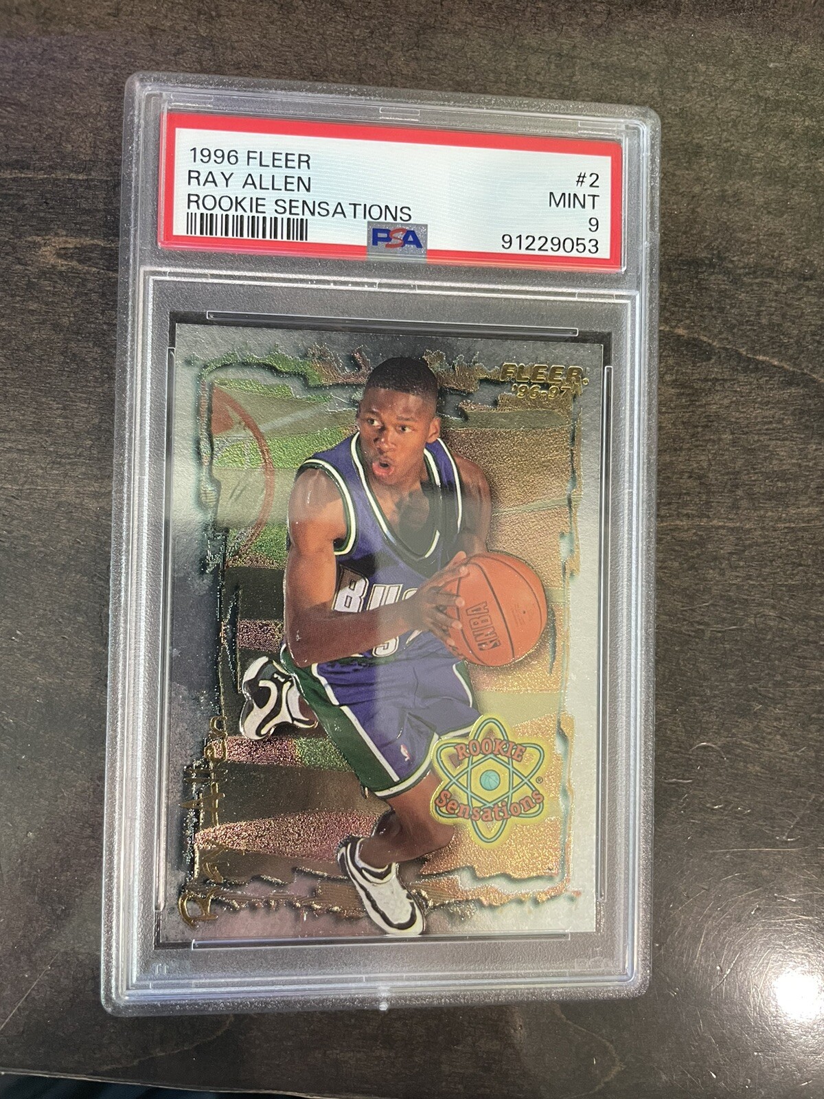 1996 fleer ray allen rookie sensations mint psa 9