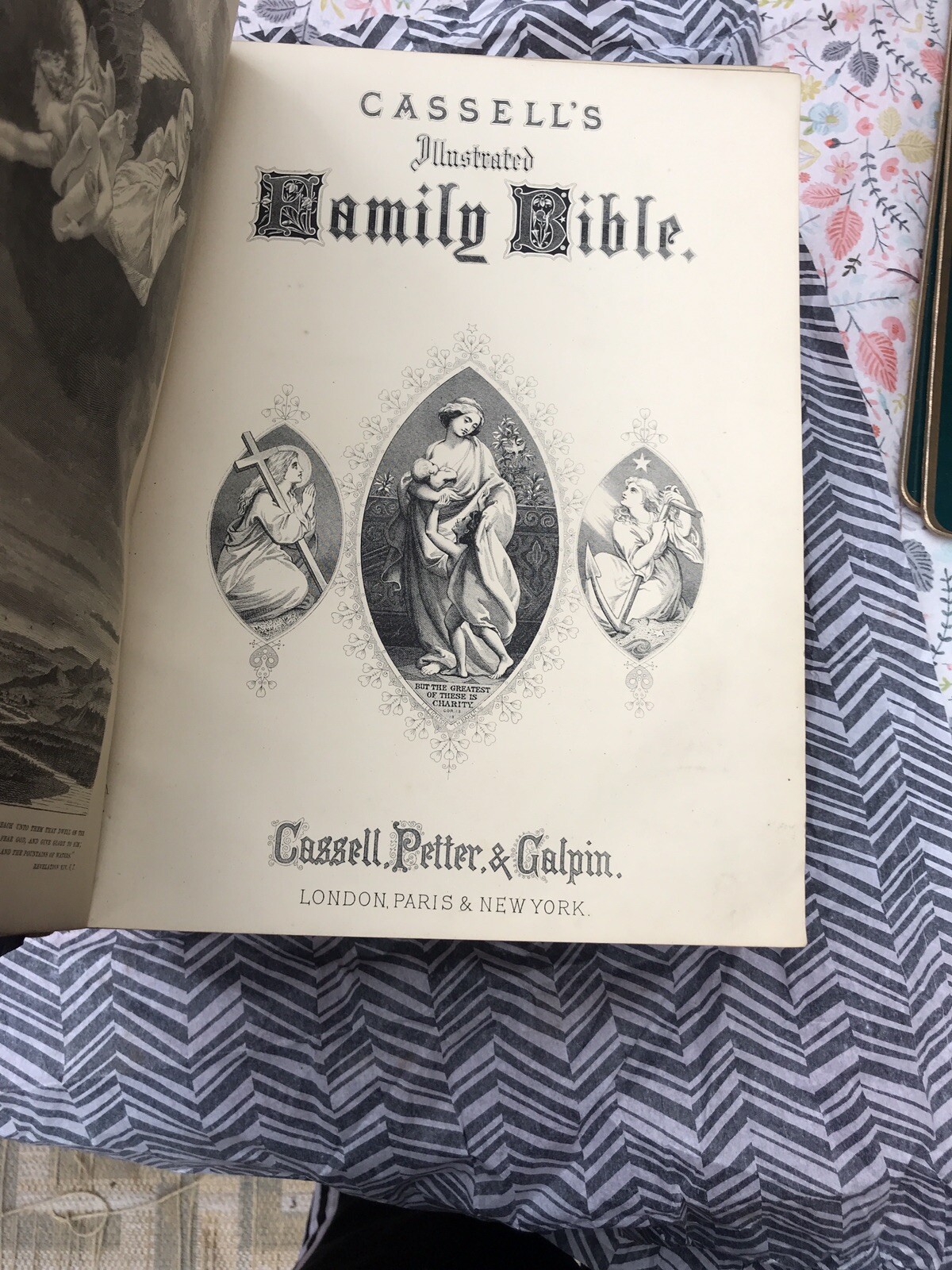 Cassell's Illustrated Family Bible Owner's name (1878) plus great